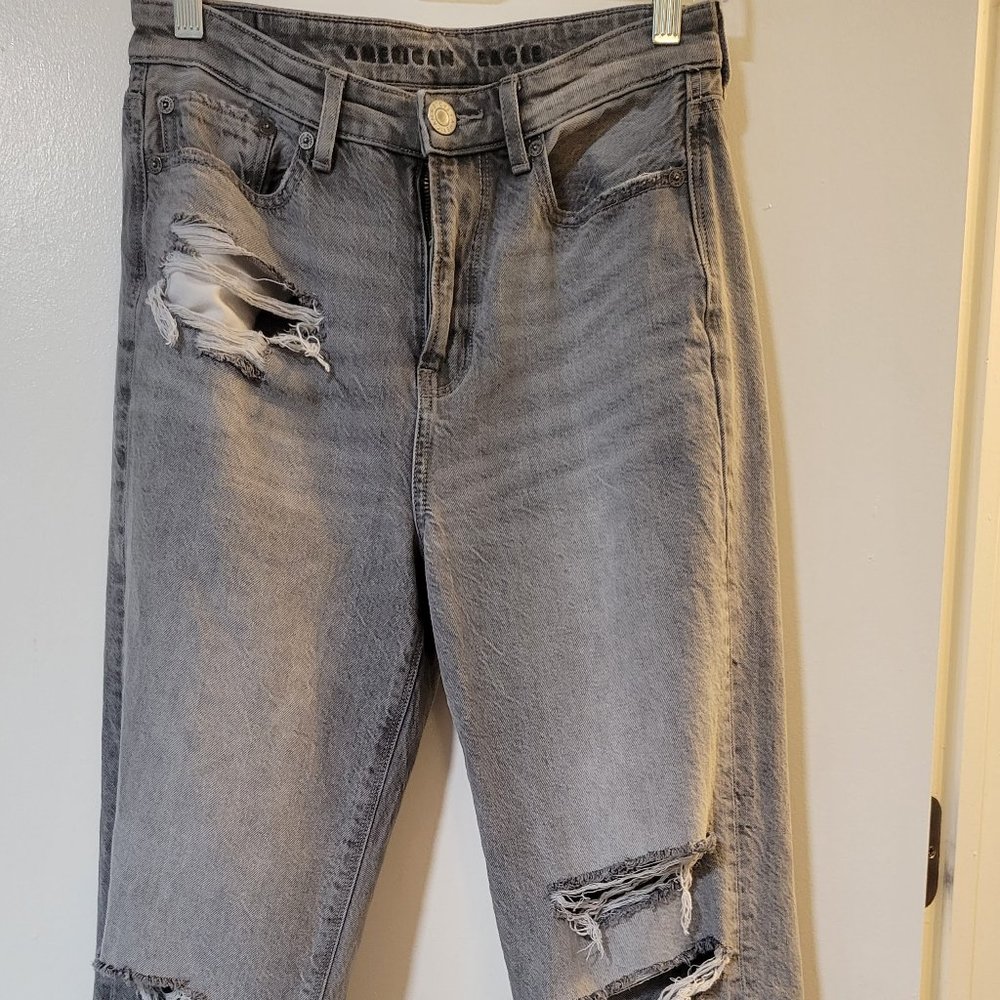 AEO Grey Mom Jeans